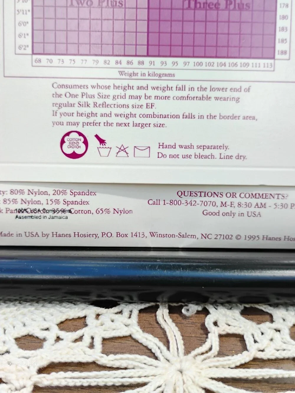 Hanes Silk Reflections Plus Collection NOS Queen sz control reinforced toe Taupe
